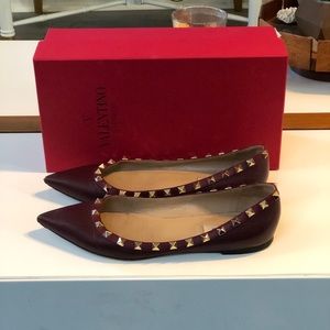 Valentino Rockstud flats 38/8 with box